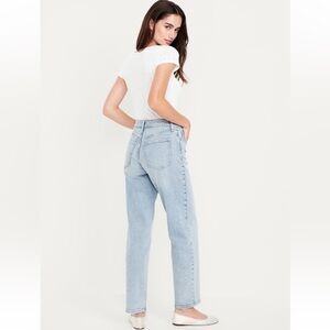 Old Navy High Rise OG Loose Jeans Women’s 12 Light Blue Wash Ankle mom jeans